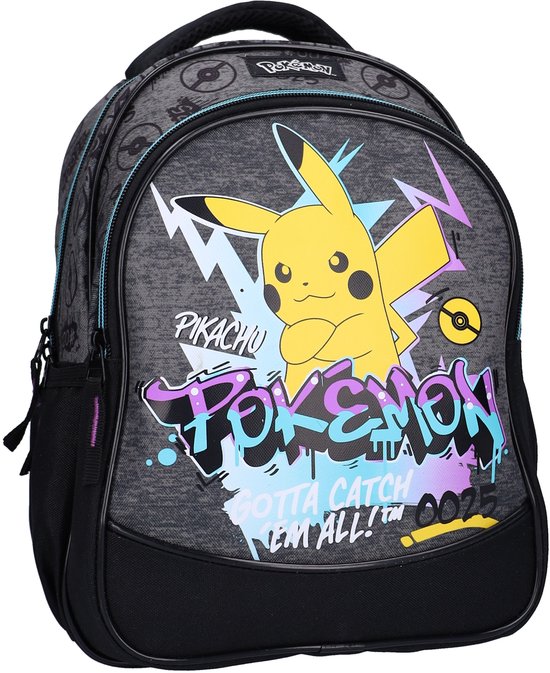Pokémon Ready For Battle Rugzak - Zwart - Schooltas Jongen - Pikachu