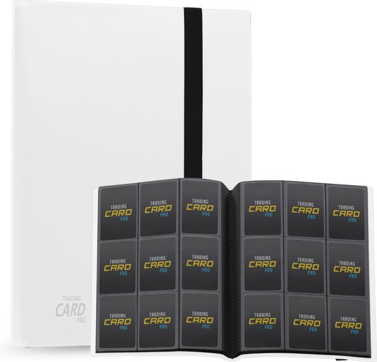 TradingCardPro® Verzamelmap Kaarten – A4 Binder - Geschikt voor Pokémon kaarten – 360 Kaarten – 20 Pagina’s – 9 Pocket – Wit