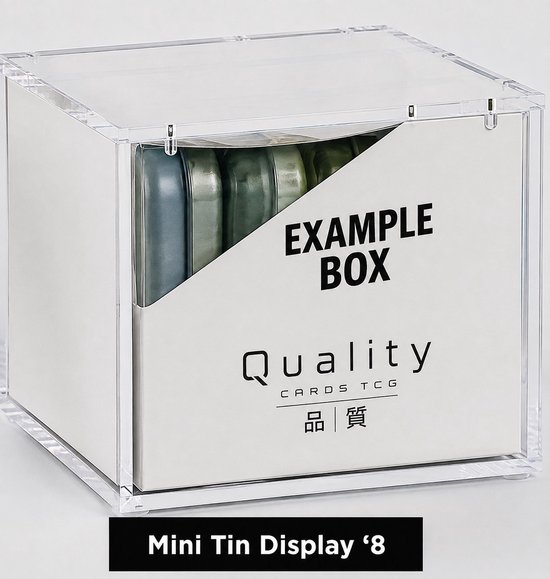 Premium Magnetic UV-Resistant Acrylic Case for Pokémon Mini Tin Display (8 Tins)